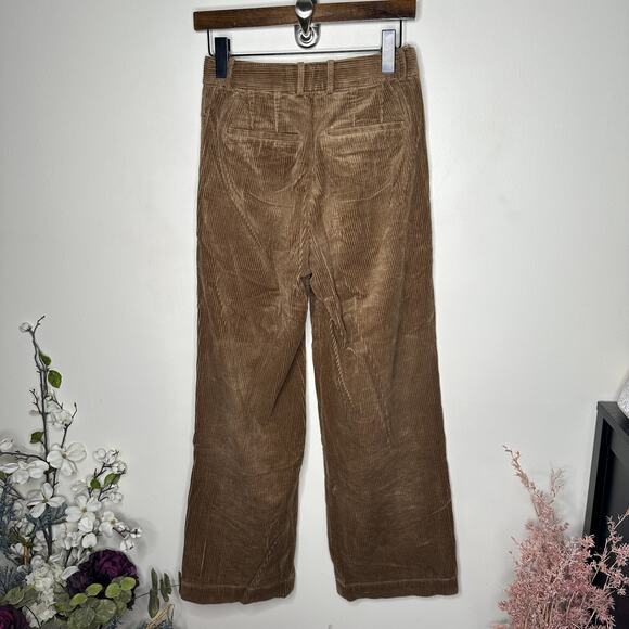 BABATON x ARITZIA Pleated Corduroy Pant Chestnut Brown Sz 2 $148 {3C42} - Picture 4 of 6